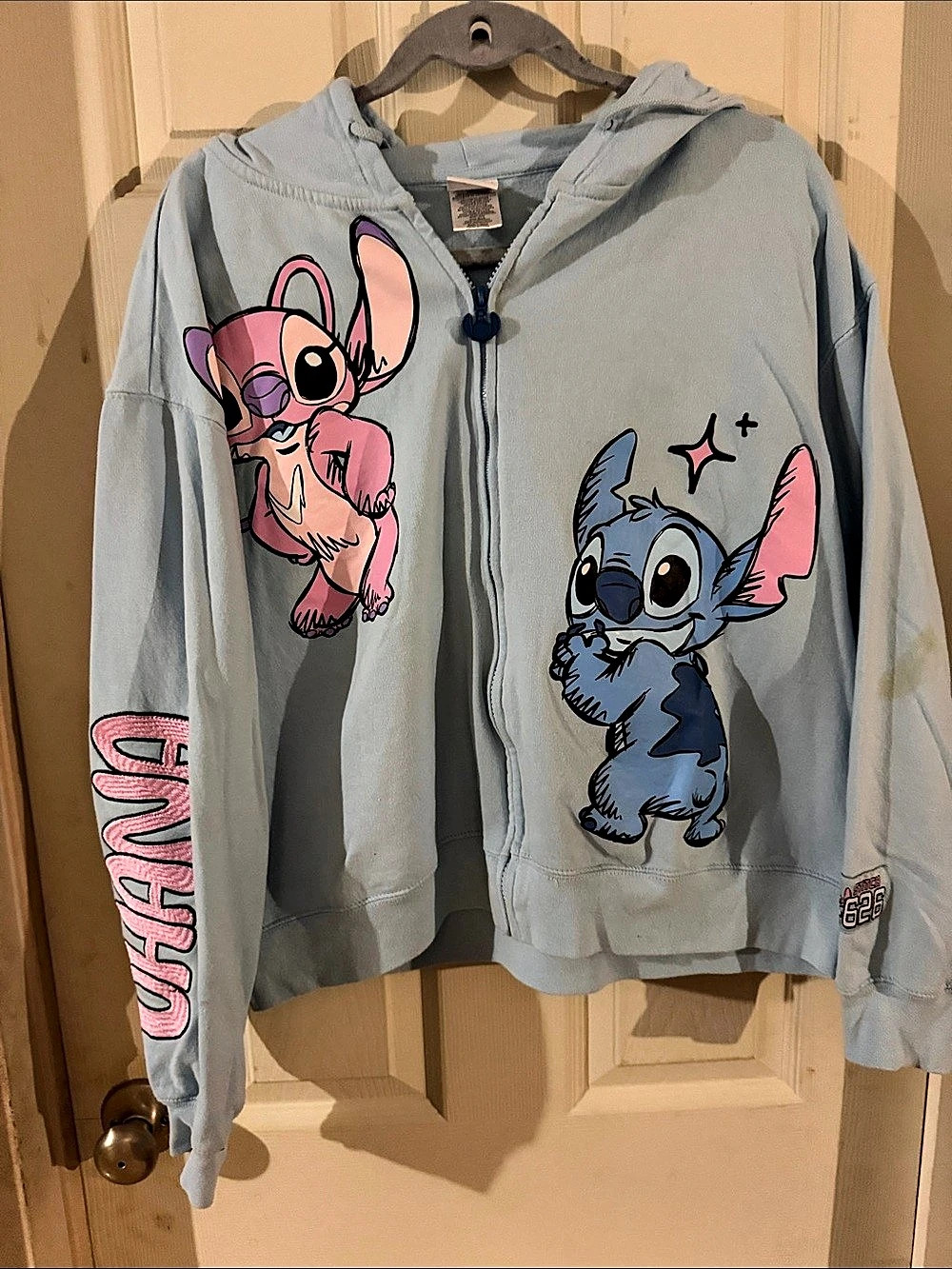 Disney Stitch Zip Jacket Blue & Pink Girls 3XL (21)